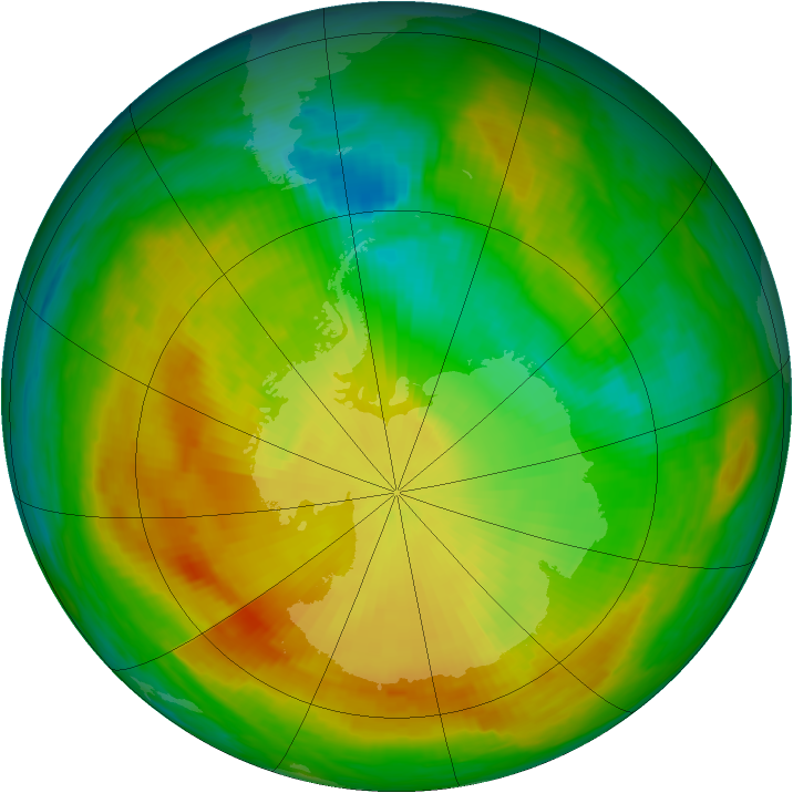 Antarctic ozone map for 15 November 1988